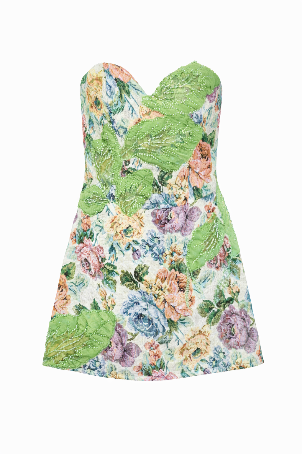 Vestido con Bordado Floral en Relieve