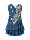 Vestido Corto de encaje Jungle Couture